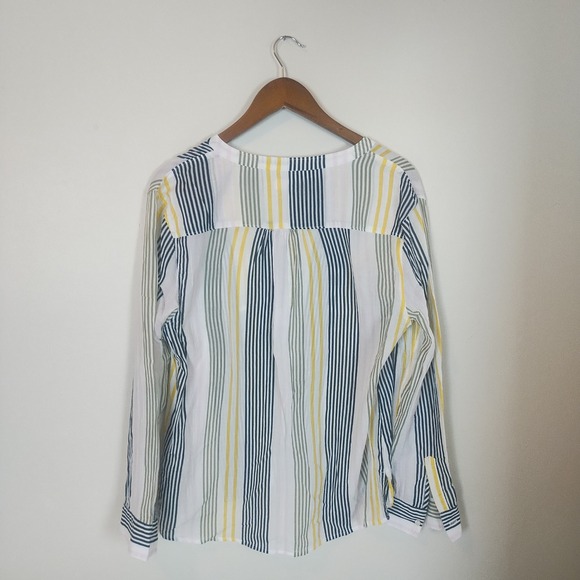 Carve Designs Striped Organic Cotton Lightweight Long Sleeve M Boho Sustainable - Picture 3 of 7